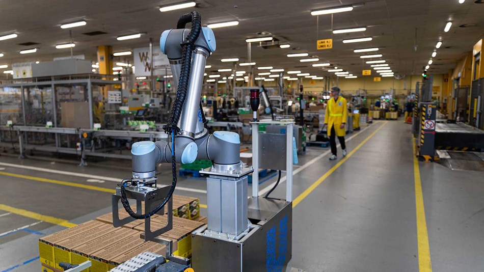 palletizing application with cobots