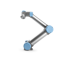 The UR5 - collaborative robotic arm  for automating low-weight processing tasks, with a 5kgs payload and a 850mm reach radius.